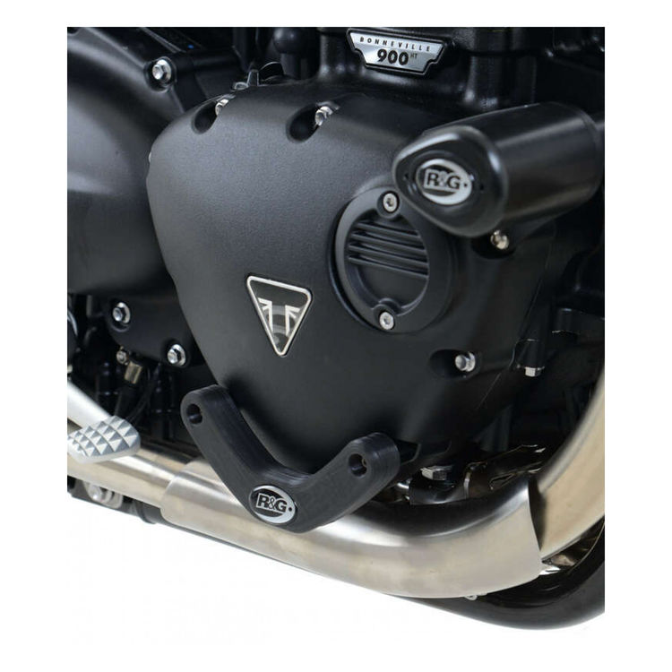 RG RACING Slider moteur droit R&G RACING noir Triumph Bonnev - Sabots moteur Motokif