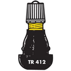 Valve TR412 en caoutchouc - trou de jante 11.5mm - longueur 33mm