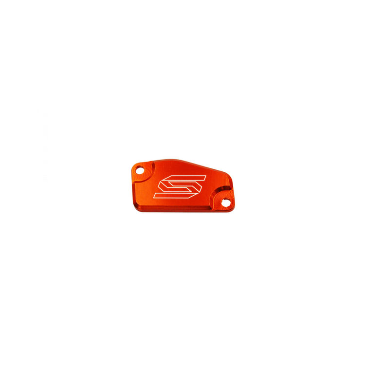SCAR Couvercle De Réservoir De Frein Avant Orange - Compatible KTM SX 65/85/105 (2003-2012) - Usiné CNC Anodisé